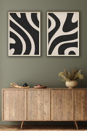 Wallity Huhu203 Cuadros Decorativos Enmarcados de 50 x 70 cm (2 Piezas)